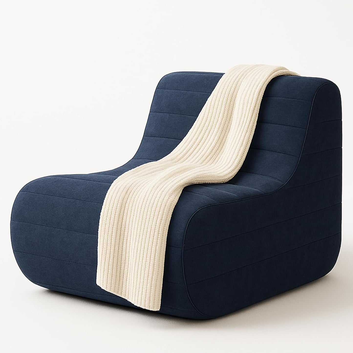 Bean Bag Chair, Fireside Bean Bags Lazy Sofa Sack, Big Beanbag Chair Floor Couch, Memory Foam Lounge Chair for Bedroom, Living Room, Office and Home (Gray)