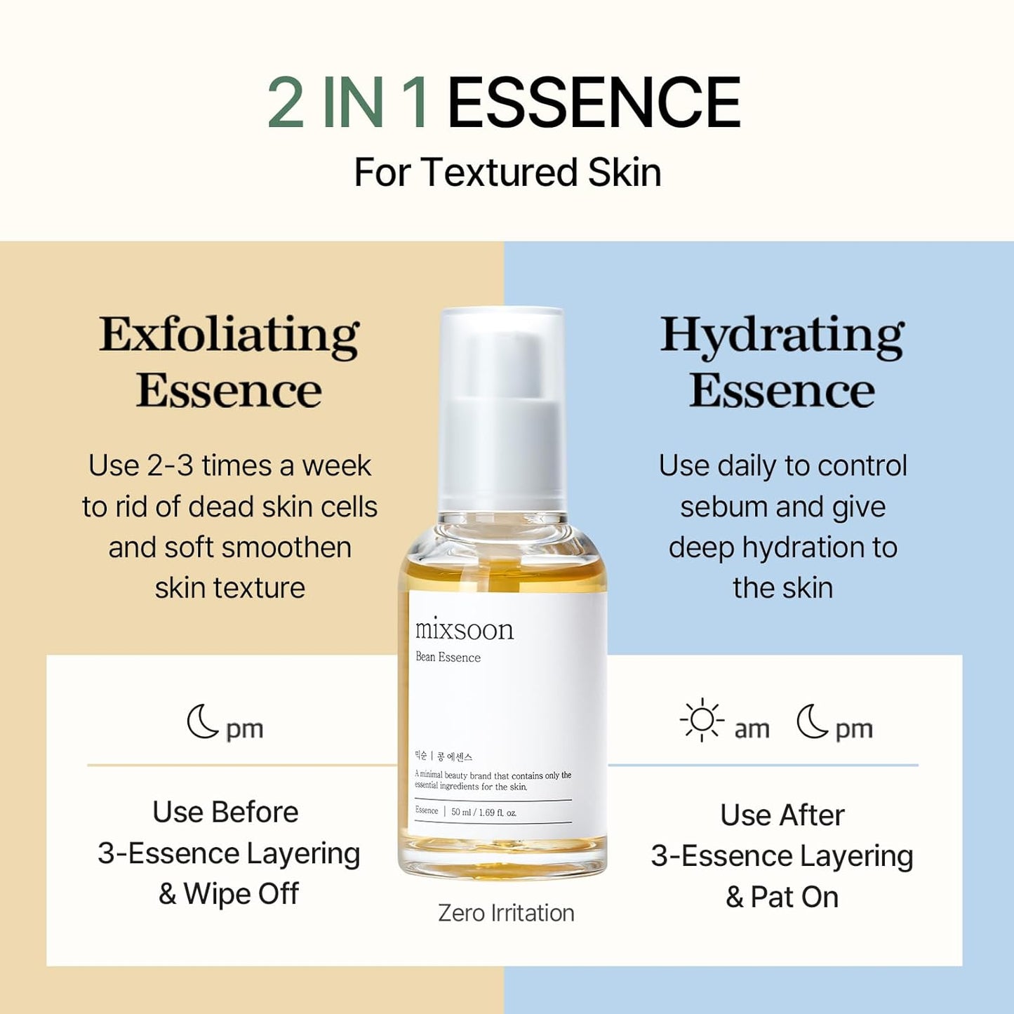 Mixsoon Bean Essence Exfoliating Hyaluronic Acid Serum - Cart Shape