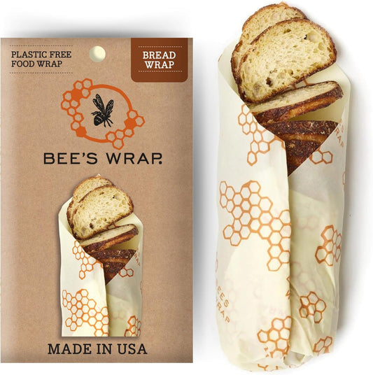 Bee's Wrap Beeswax Wraps for Food - Bread Wrap - Made in USA Reusable Bread Storage Bags - Organic & Eco-Friendly Alternative to Aluminum Foil, Sourdough Bags & Plastic Wrap, Honeycomb