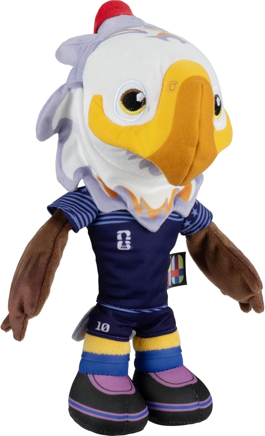 Jazwares FIFA World Cup 2026 USA 8-Inch Plush - Official Clutch Bald Eagle Mascot with Blue Uniform, Soft Collectible Toy for Fans - Ages 3+