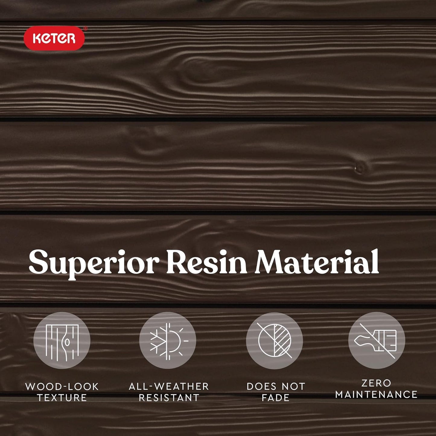 Keter Westwood 150 Gallon Deck Box Organizer, Doubles as 2-Person Bench Seat, Brown – Large Resin Outdoor Storage and Seating with Lockable Lid for Garden, Pool, and Patio