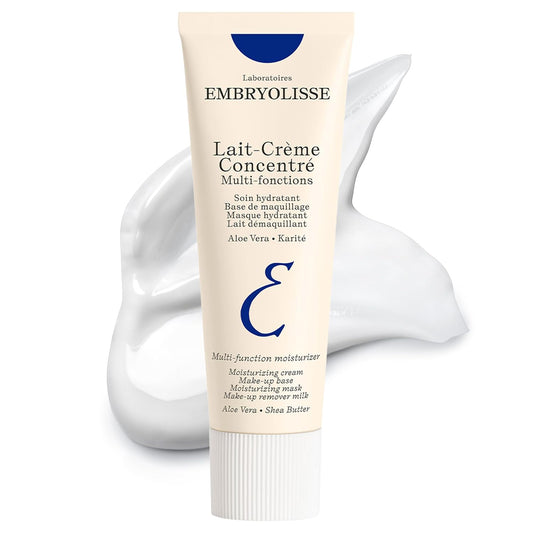 Embryolisse Lait-Crème Concentré, Multifunction Daily Moisturizer, Primer, and Makeup Remover, Suitable for All Skin Types. French Face Cream With Shea Butter & Aloe Vera
