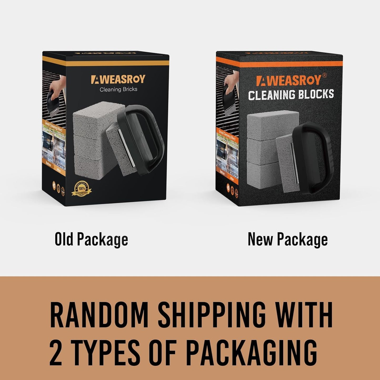 Heavy Duty Grill Cleaner, Grill Cleaning Bricks with Handle, Pumice Griddle Cleaning Stone Removing Stains for BBQ, Swimming Pool, Sink(4 Pack)