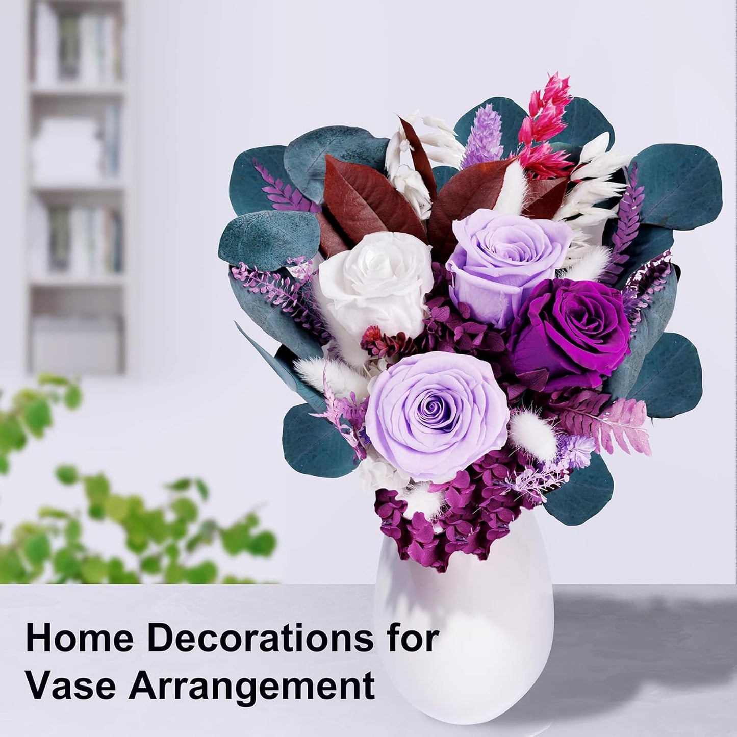 Preserved Flowers Gifts for Women, Flower for Delivery, Purple Roses Gifts fo Her, Preserved Roses Bouquets, Birthday Gifts for Grandma, Mothers Day Flowers for Wife