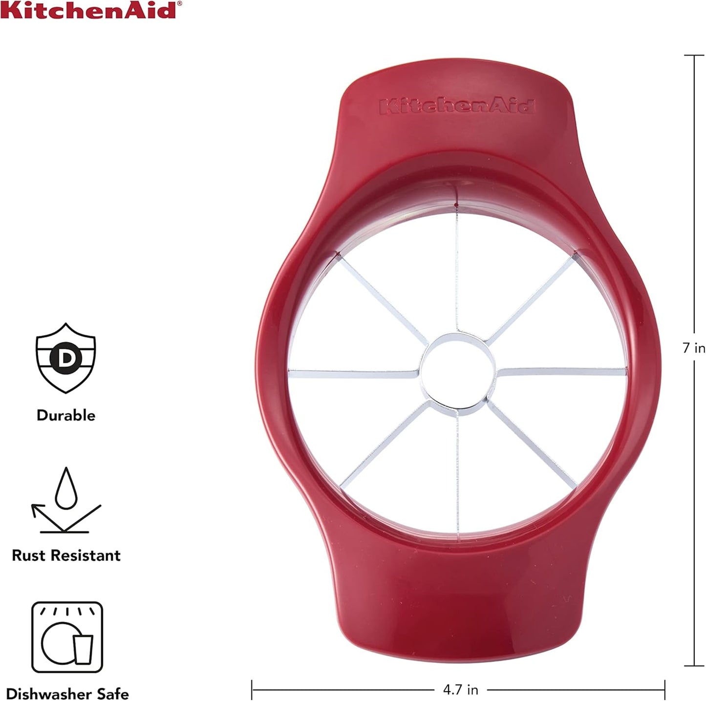KitchenAid KE305OHERA Classic Fruit Slicer, One Size, Red