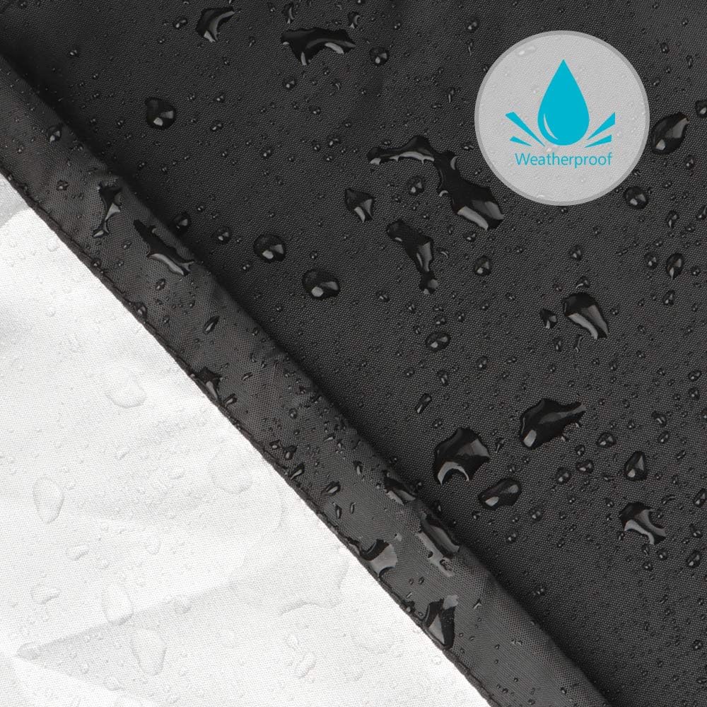 iCOVER Grill Cover, 58 inch BBQ Grill Cover for Outdoor Grill, Anti-UV & Fade Resistant Gas Grill Cover, Waterproof Barbecue Grill Covers for Weber, Char-Broil, Nexgrill and More, Black