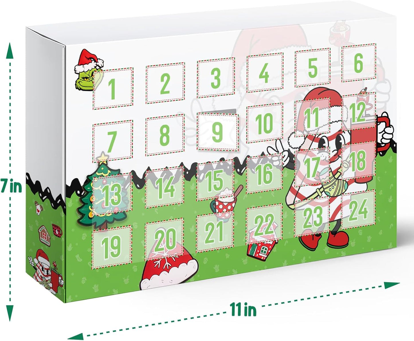 Advent Calendar 2025 - Christmas Countdown Calendars 24 Days of Surprises with 10mm Straw Toppers - Straw Cover Caps Funny Gifts for Cup 30Oz 40Oz Tumbler Kids Teens Boys Girls Adults