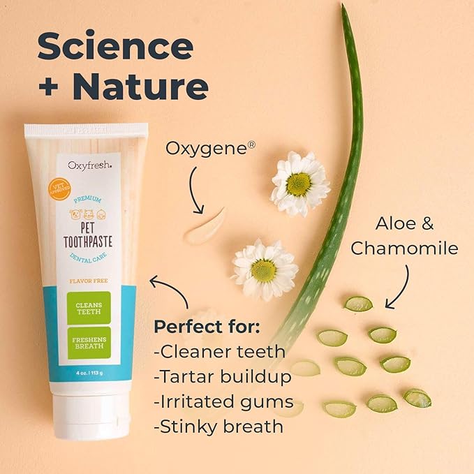 Oxyfresh Premium Dog & Cat Dental Gel Toothpaste - Best Teeth Cleaning Gel Helps Fight Plaque, Tartar and Freshen Bad Dog & Cat Breath - Best Pet Dental Care Toothpaste - 4oz - Cart Shape
