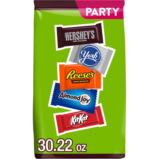 HERSHEY'S Assorted Chocolate Flavored Candy Party Pack, 30.22 oz, 1.96 Pounds