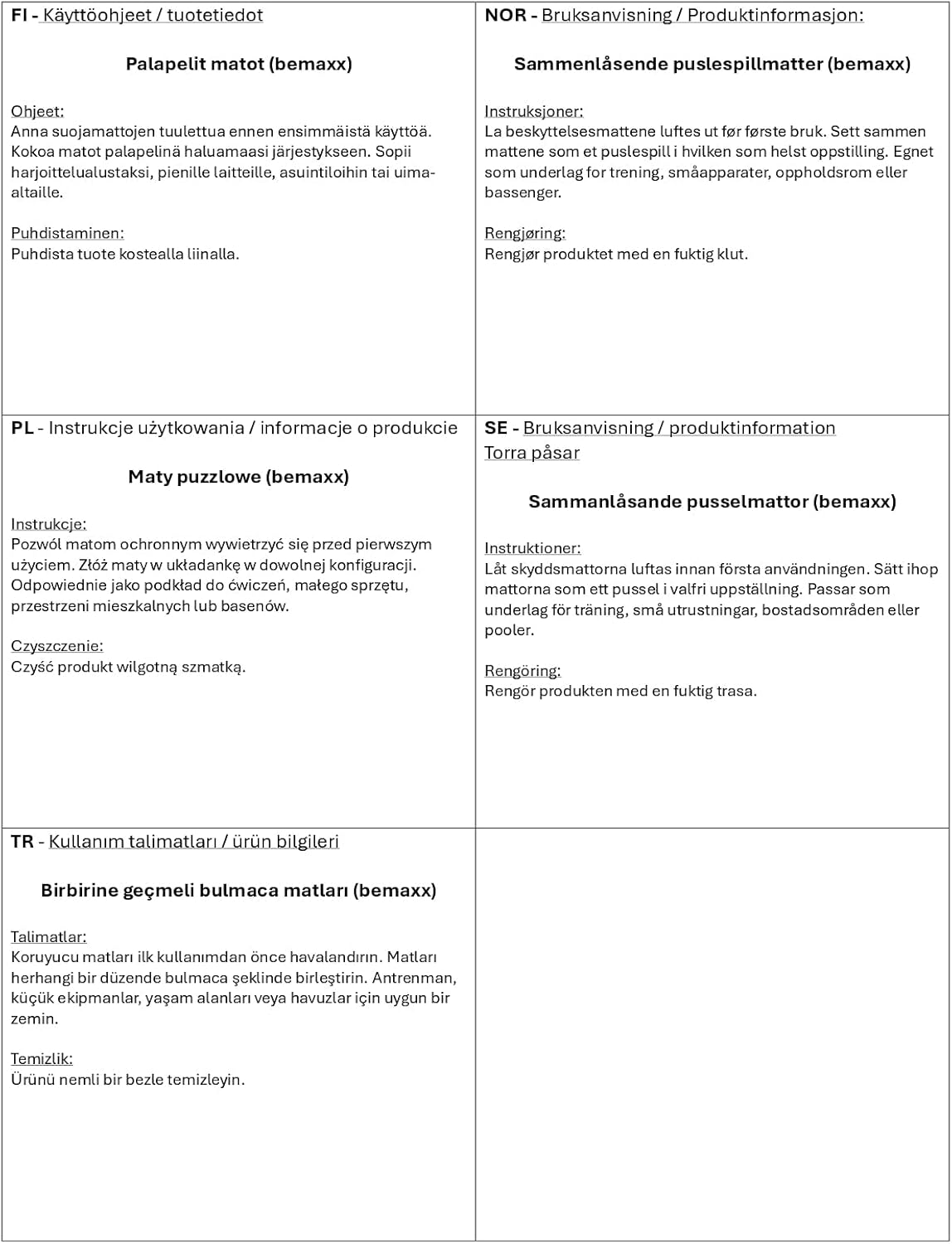 bemaxx Gym Mats Set - 18 pcs EVA Interlocking Foam Floor Tiles (12.6"x12.6"x0.4") 18sqft Protective Gym Flooring Sports Home Workout Exercise Mats Puzzle Garage Fitness Play-Room Garage Pool Treadmill