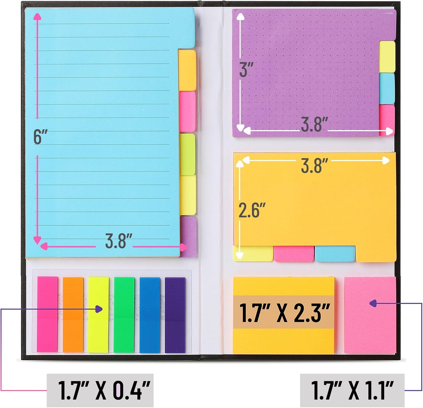 Mr. Pen- Sticky Notes Set, 410 Pack, School Supplies, Office Supplies, Planner Sticky Note Dividers Tabs, Book Notes, Bible Sticky Notes, Back to School Supplies