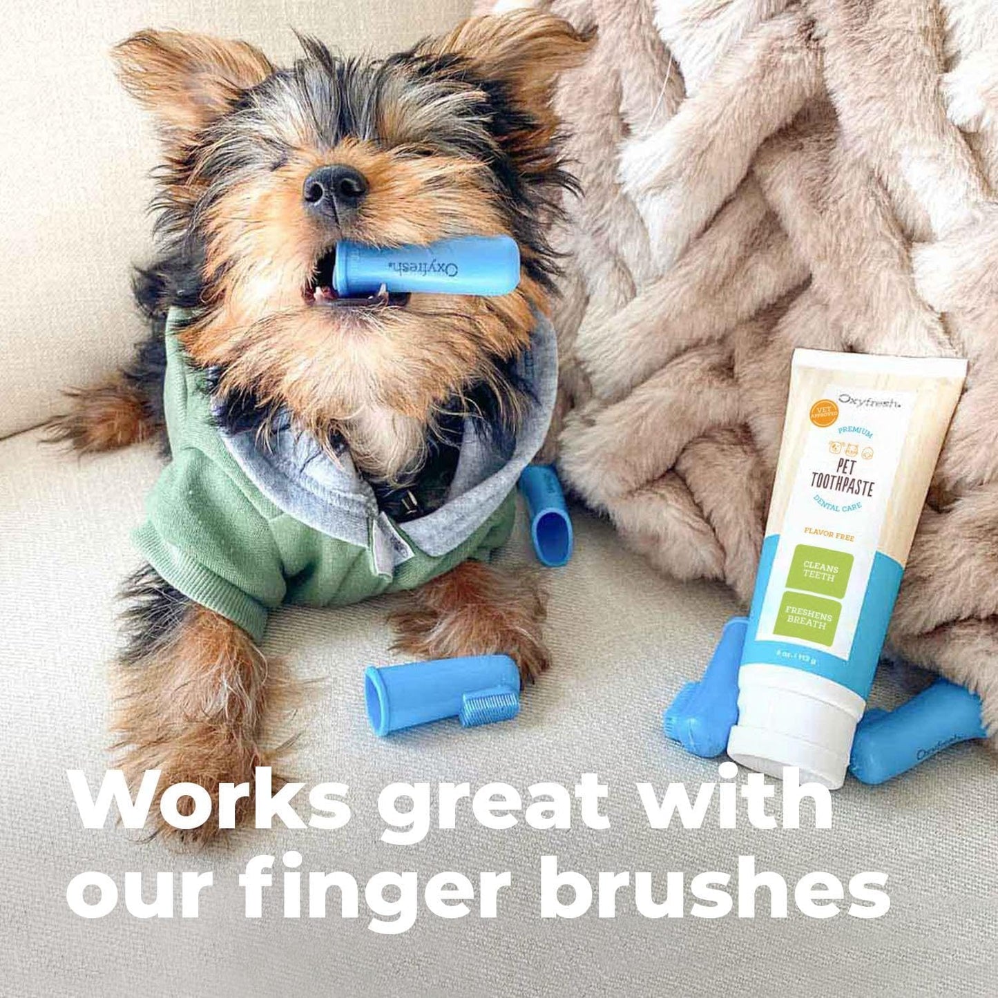Oxyfresh Premium Dog & Cat Dental Gel Toothpaste - Best Teeth Cleaning Gel Helps Fight Plaque, Tartar and Freshen Bad Dog & Cat Breath - Best Pet Dental Care Toothpaste - 4oz - Cart Shape