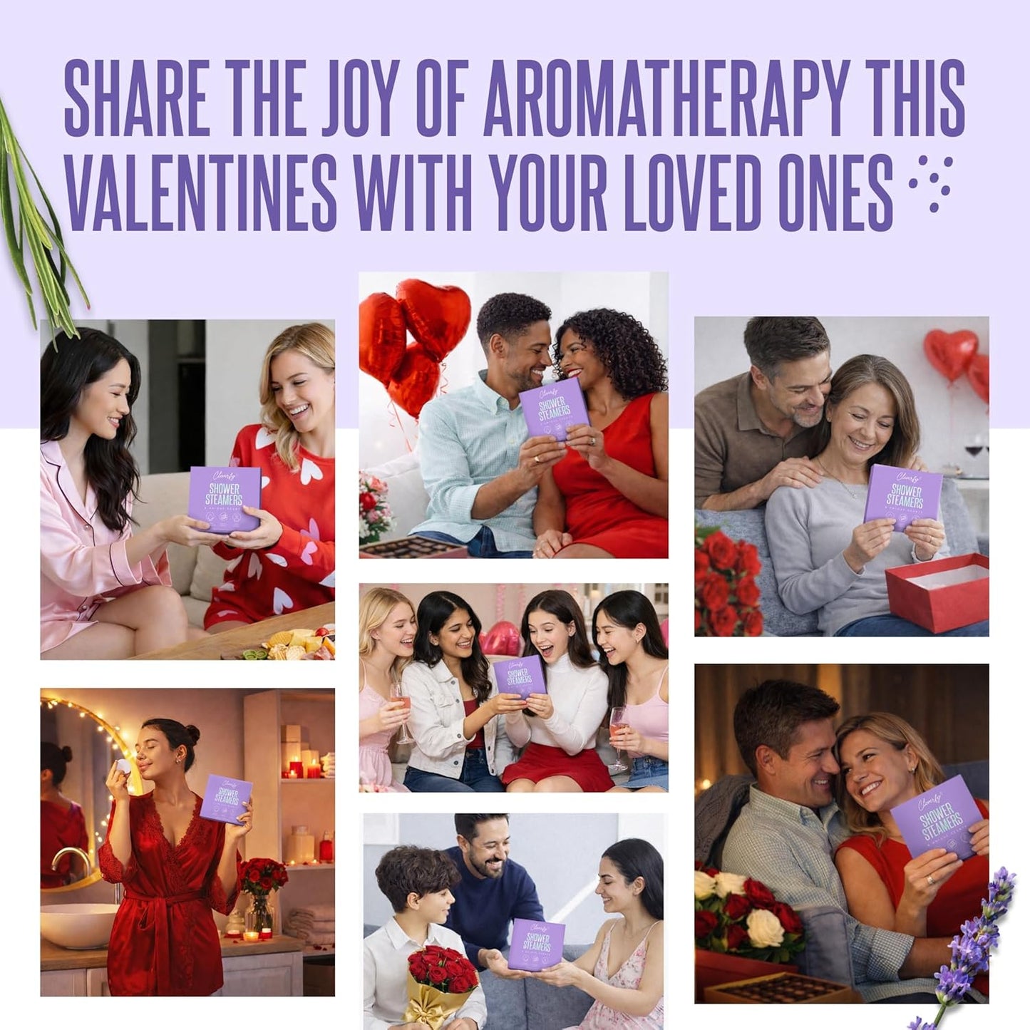 Cleverfy Shower Steamers Aromatherapy - Valentines Day Gifts for Her, Him, Women, Daughter, Mom, Girlfriend, Wife, Teen Girls and Boys - Valentines Gifts for Her, Him, Women and Men - 6 Tablets