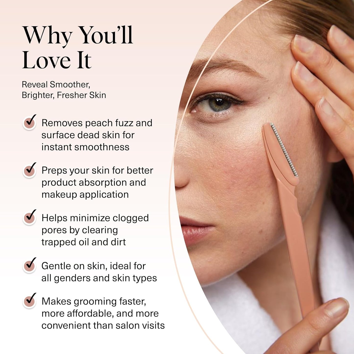 Kitsch Dermaplane Razor for Women Face – Face Razors for Women & Men, Eyebrow Trimmer & Face Shaver – Exfoliating Facial Razor & Skin Care Tool for Smoother Skin - Terracotta, 12 pcs