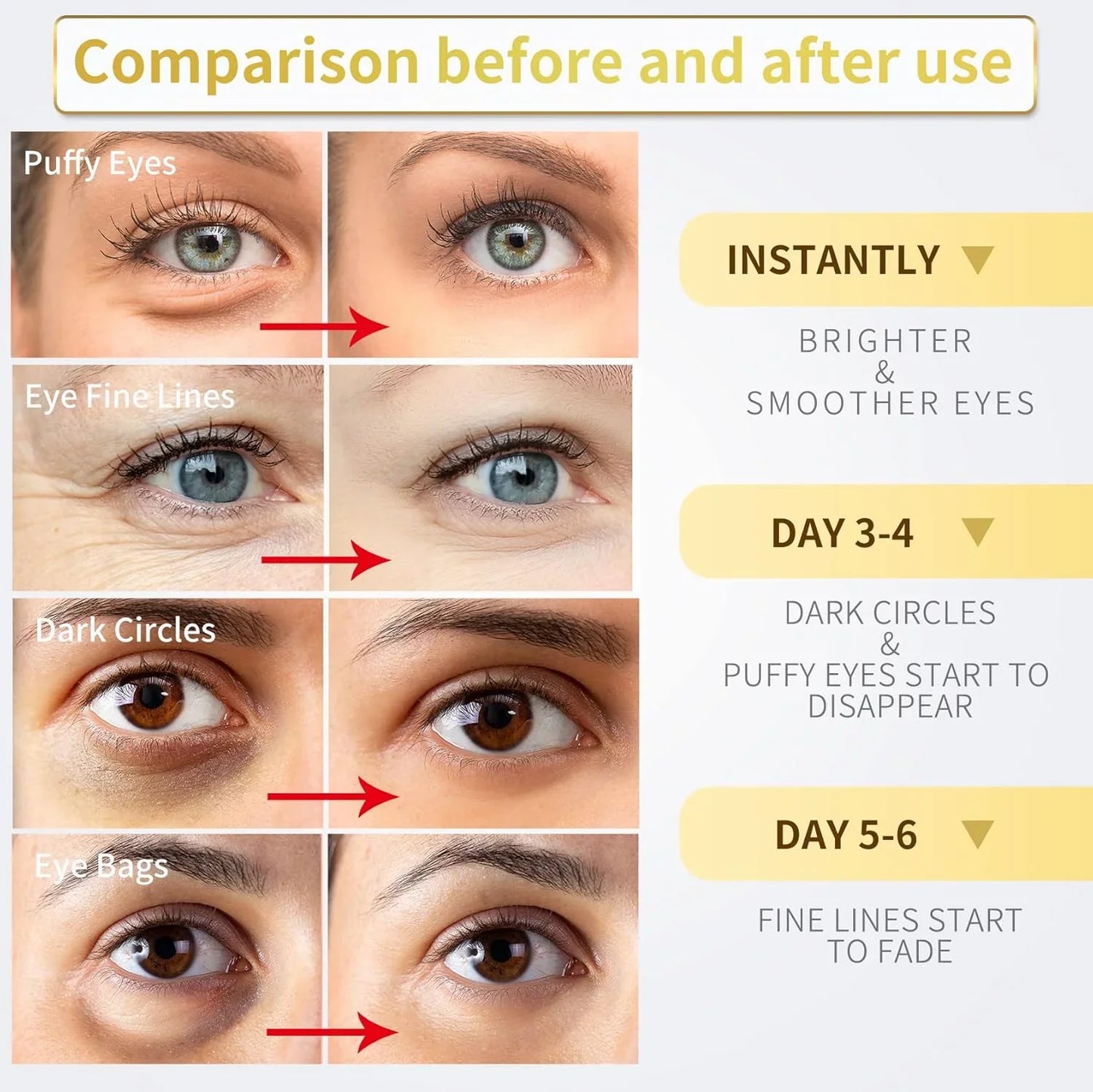 24K Gold Under Eye Patches – 60pcs for Dark Circles, Puffiness & Wrinkles Care - Cart Shape