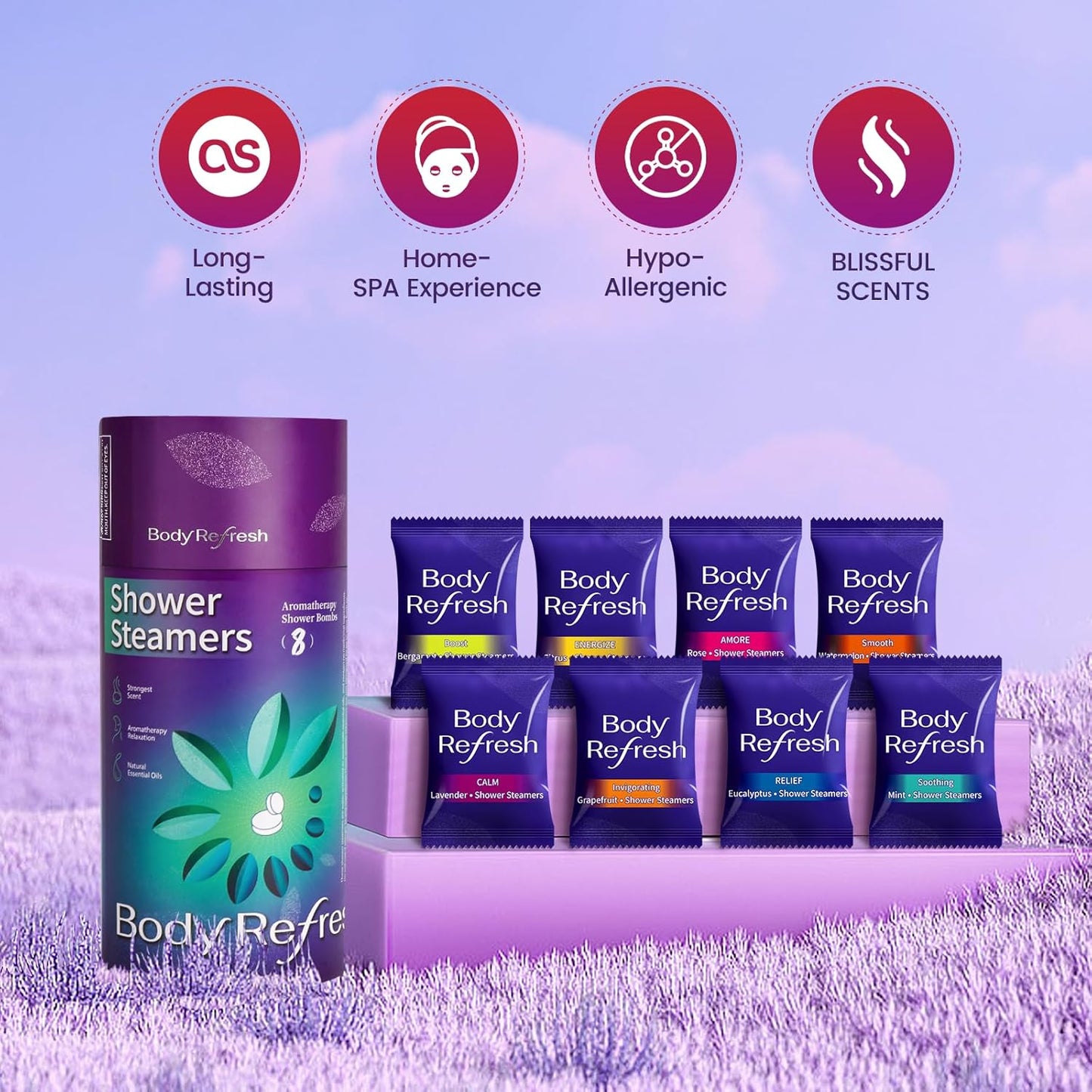 Shower Steamers Aromatherapy 8 Pack - Birthday Gifts for Women, Valentines Day Gifts for Her Wife Mom, Shower Bombs for Self Care Home Spa Relaxation Gift Set, Easter Basket Essential