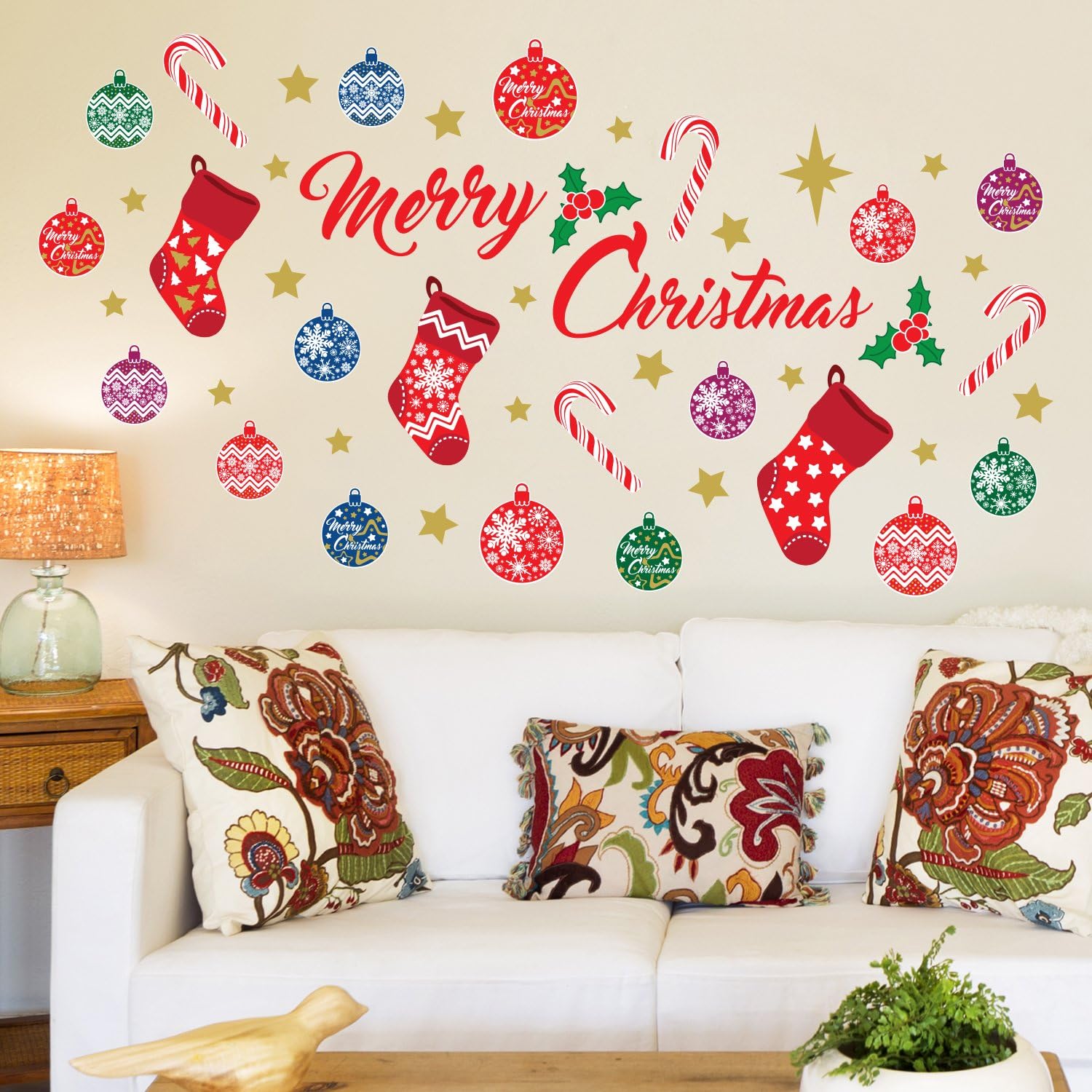 Christmas Decorations Clearance for Home, Indoor, Wall Stickers " Merry Christmas Decor" Wall Murals Decals Living Room Children Nursery Restaurant Cafe Hotel Home Decor (Merry Christmas Decor)