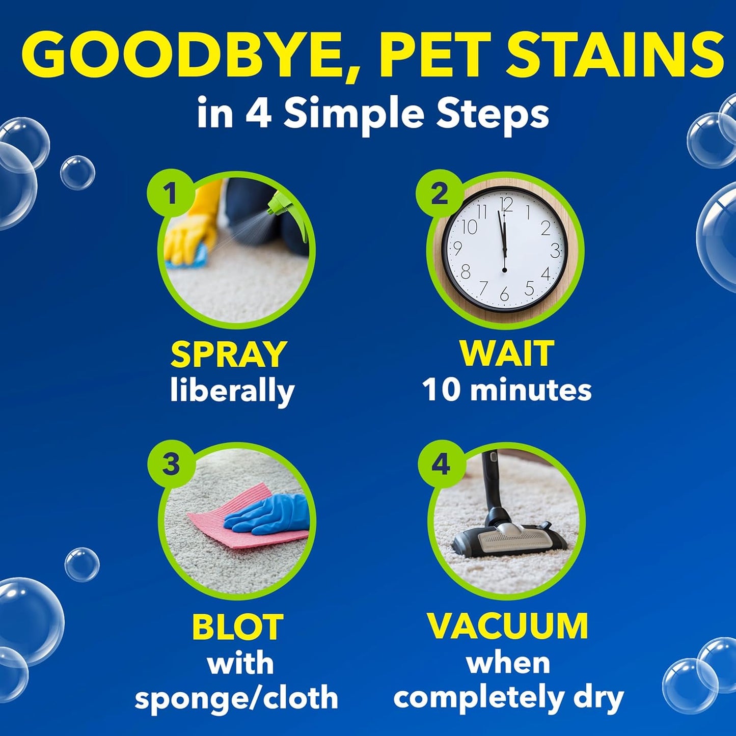 OxiClean Carpet and Rug Cleaner, Pet Stain and Odor Remover Spray, 24 fl oz