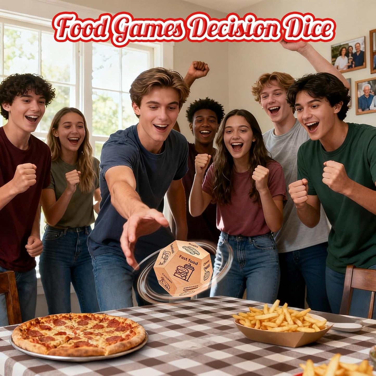 Valentines Day Gifts for Him Her, Winzwon Date Night Food Decision Dice, Anniversary Birthday Wedding Couples Gifts for Men Women Boyfriend Girlfriend, Fathers Day Christmas Stocking Stuffers