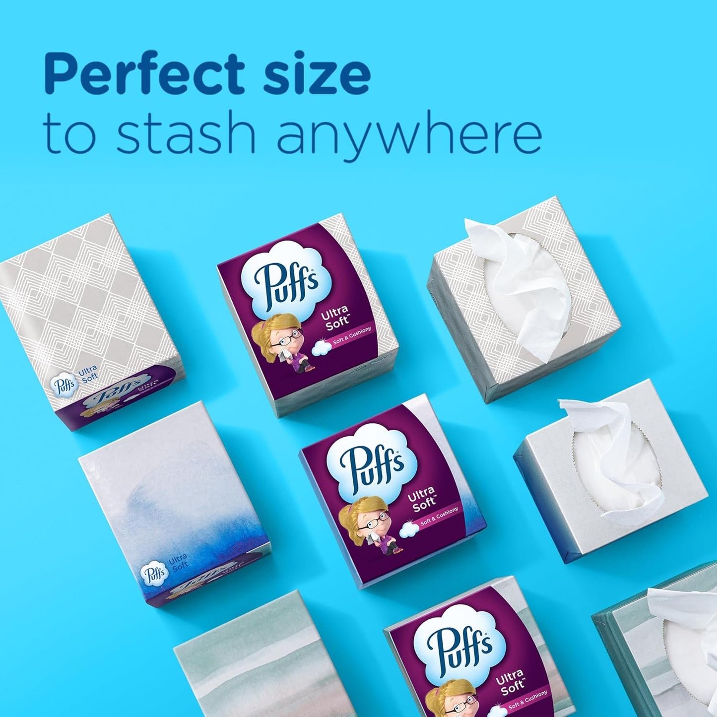Puffs Ultra Soft Non-Lotion Tissues, 10 Cubes, 56 Tissues Per Box
