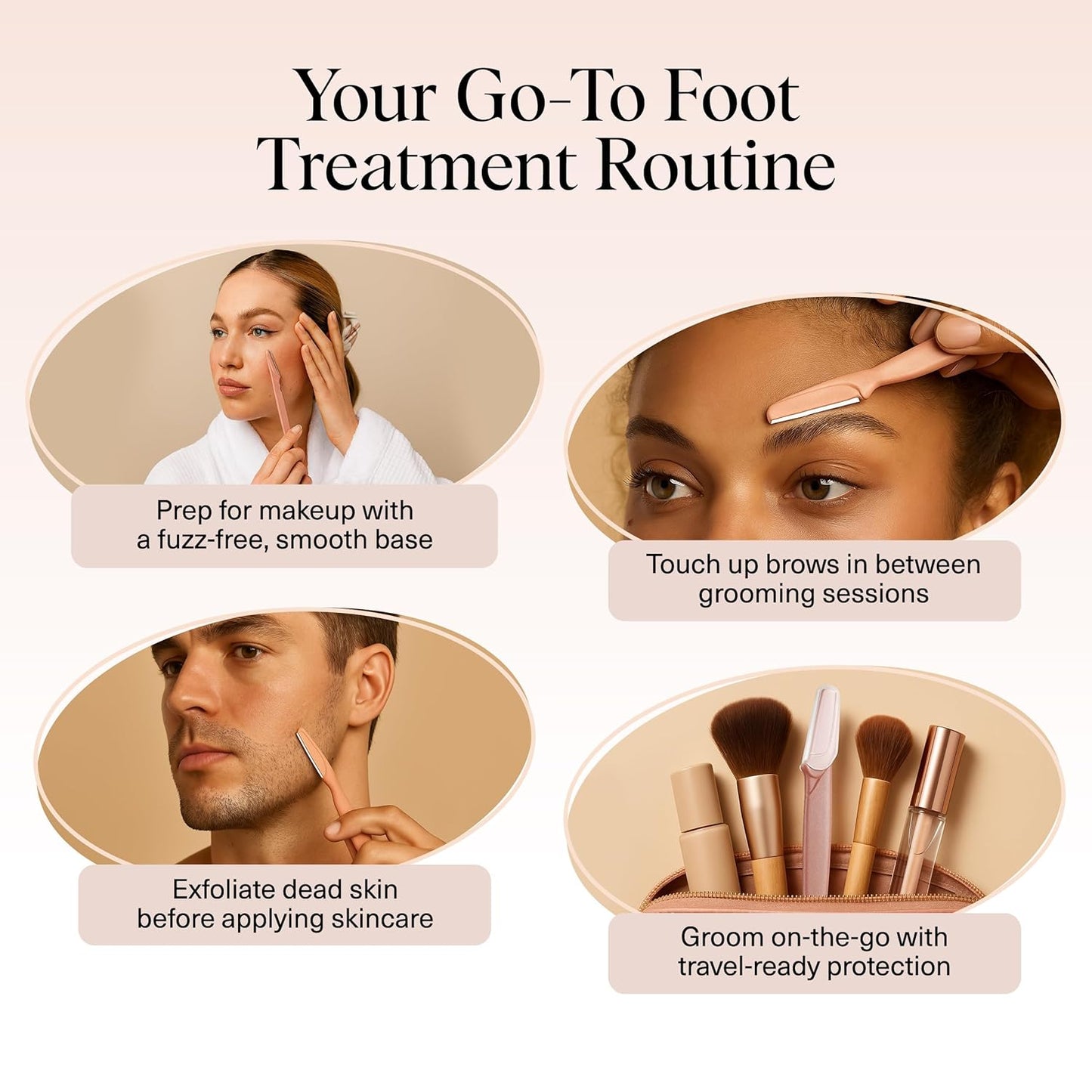 Kitsch Dermaplane Razor for Women Face – Face Razors for Women & Men, Eyebrow Trimmer & Face Shaver – Exfoliating Facial Razor & Skin Care Tool for Smoother Skin - Terracotta, 12 pcs