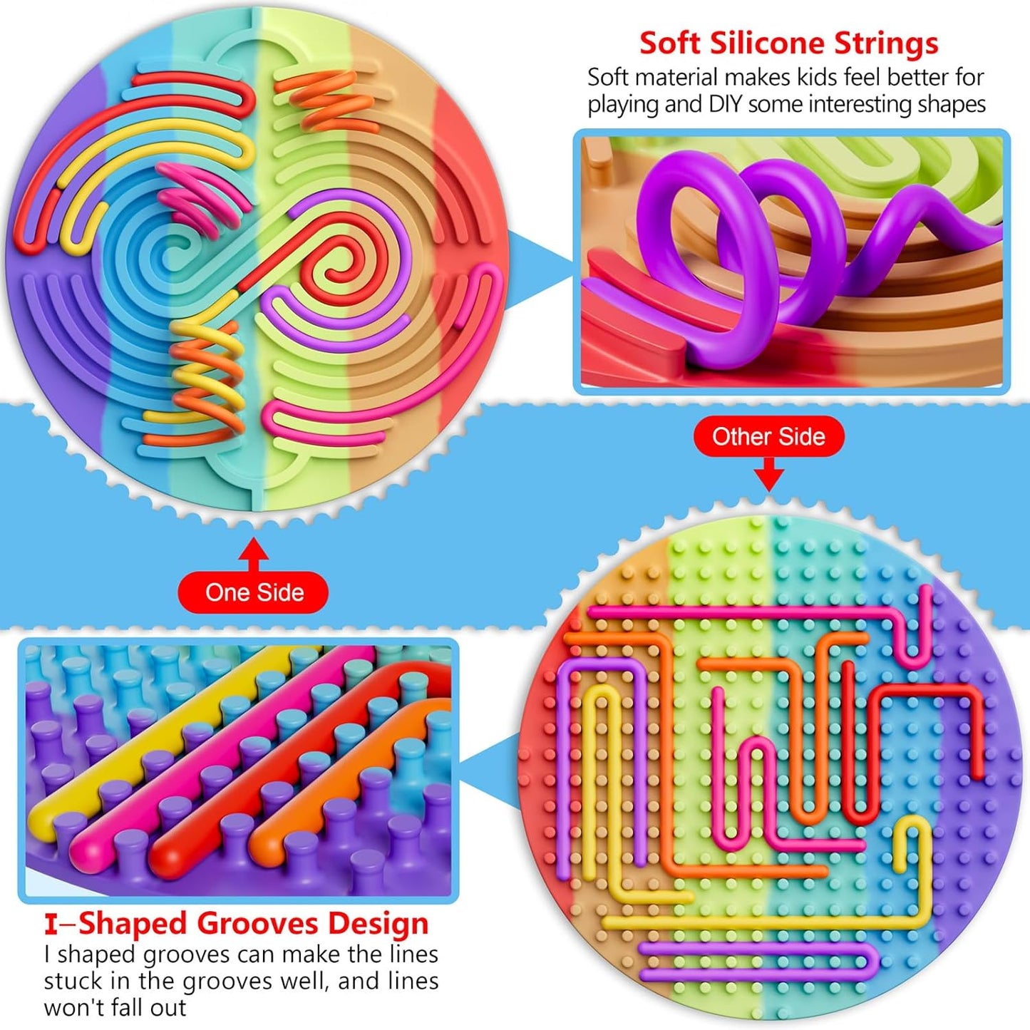 Sensory Activity Board for Kids Toddler Boys , Sensory Fidget Toys for Stress Anxiety Autistic ADHD, Calm Down Travel Airplane Essentials Toys for 3+ Year Old, Stuffers Gifts for Teen Girl