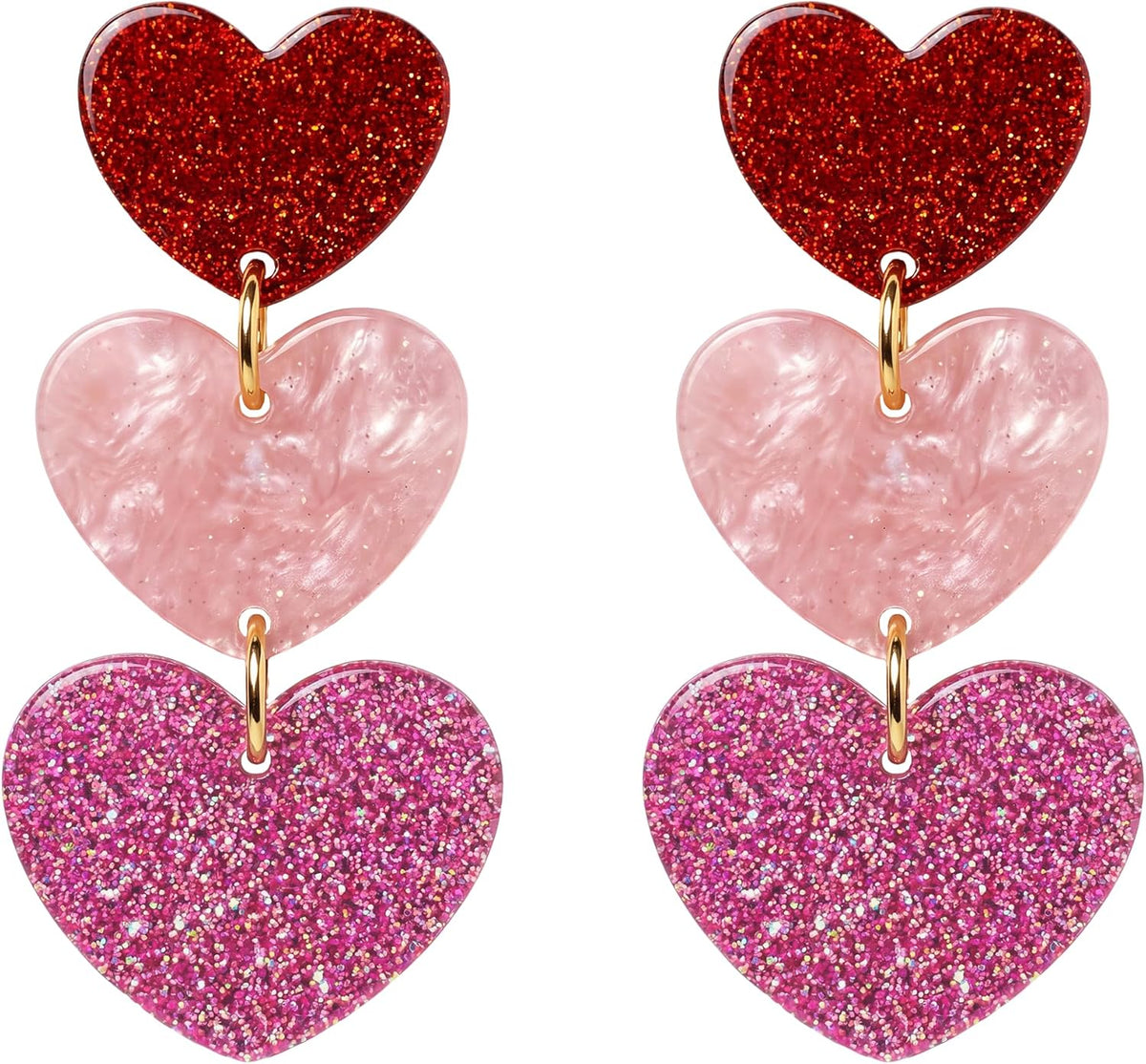 Valentines Day Outfit Women - Heart Earrings for Her | Valentines Day Gifts for Her - Valentines Shirts Dress Pajamas | Valentine Decorations Decor Party Supplies