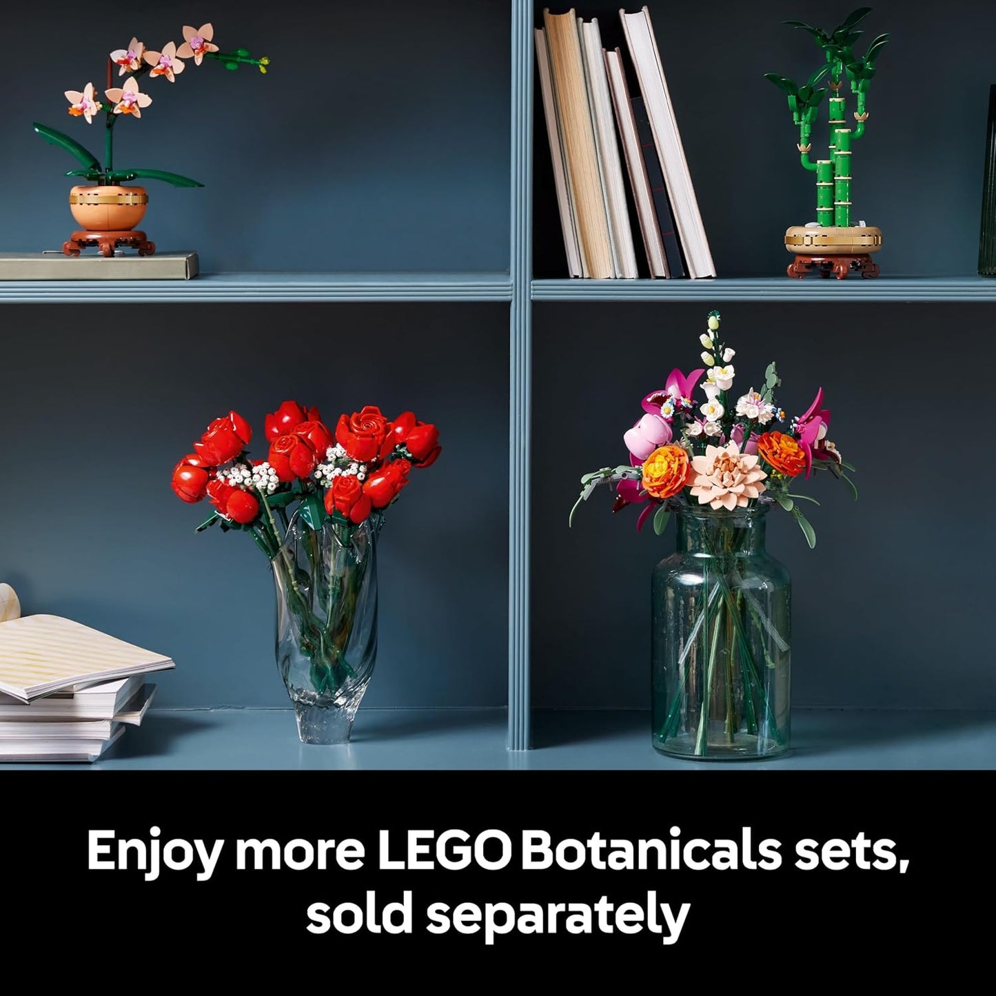 LEGO Botanicals Pretty Pink Flower Bouquet Building Set for Adults - Gifts for Valentines Day for Her- Artificial Flowers for Decor or Table Display - 10342