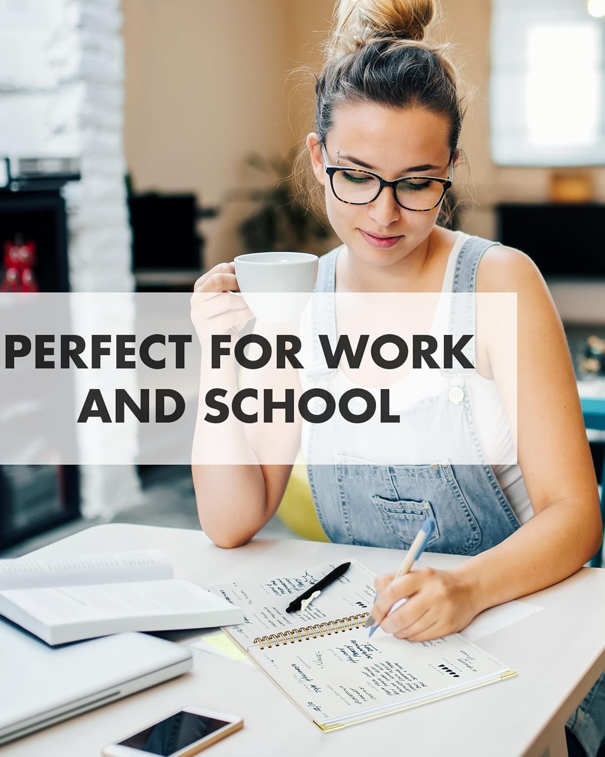 Beautiful To Do List Notebook - Aesthetic Daily Planner to Easily Organize Your Tasks And Boost Productivity - Stylish Undated ADHD Planner Gift and The Perfect School or Office Supplies For Women