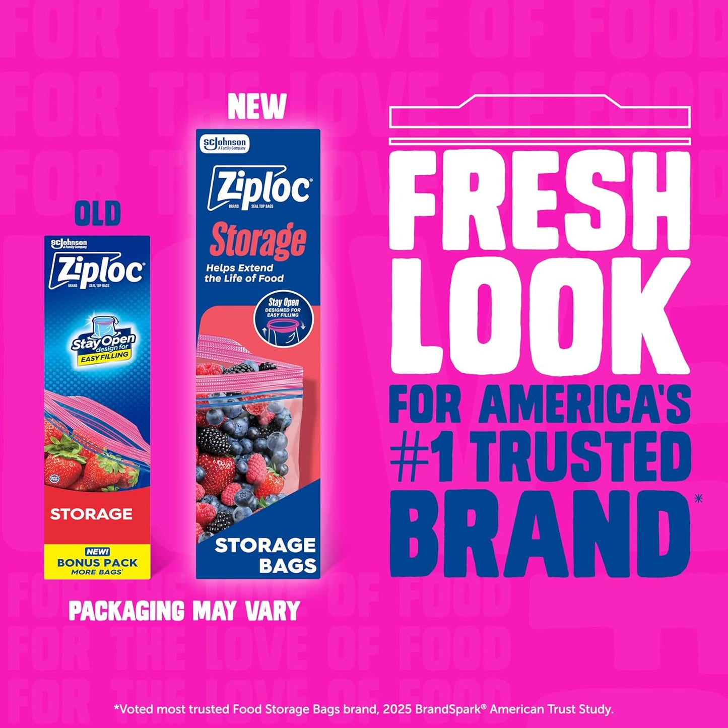 Ziploc Quart Food Storage Bags, Stay Open Design with Stand-Up Bottom, Easy to Fill, 136 Count