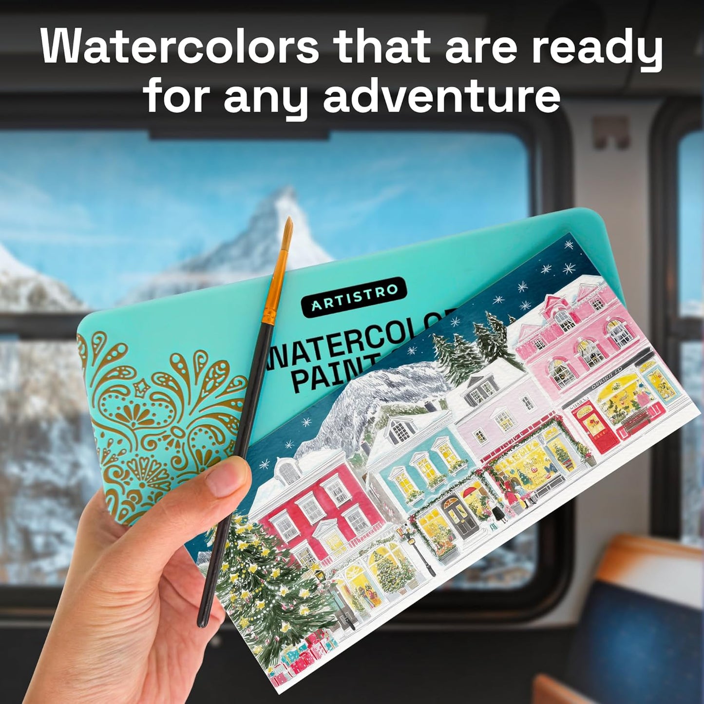 ARTISTRO Watercolor Paint Set - Portable Paint Kit - Perfect for Gifting to Adults, Teens, Tweens, & Kids