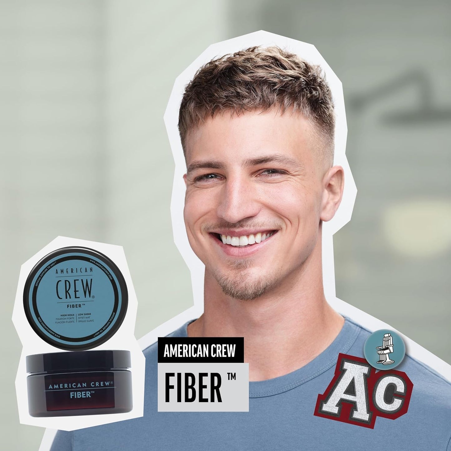 American Crew Men's Hair Fiber, Like Hair Gel with High Hold & Low Shine, 3 oz