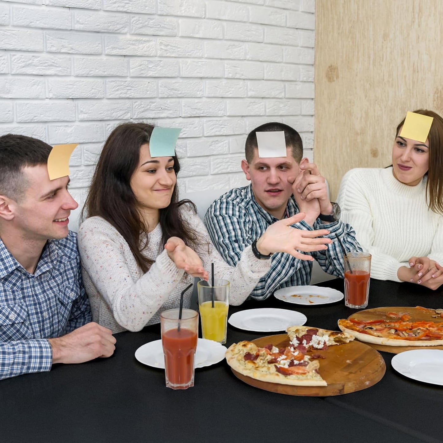 Folding Table 6ft Portable Heavy Duty Plastic Fold-in-Half 6 Foot Foldable Table Utility Dining Indoor Outdoor with Carrying Handle for Camping Picnic and Party, Black