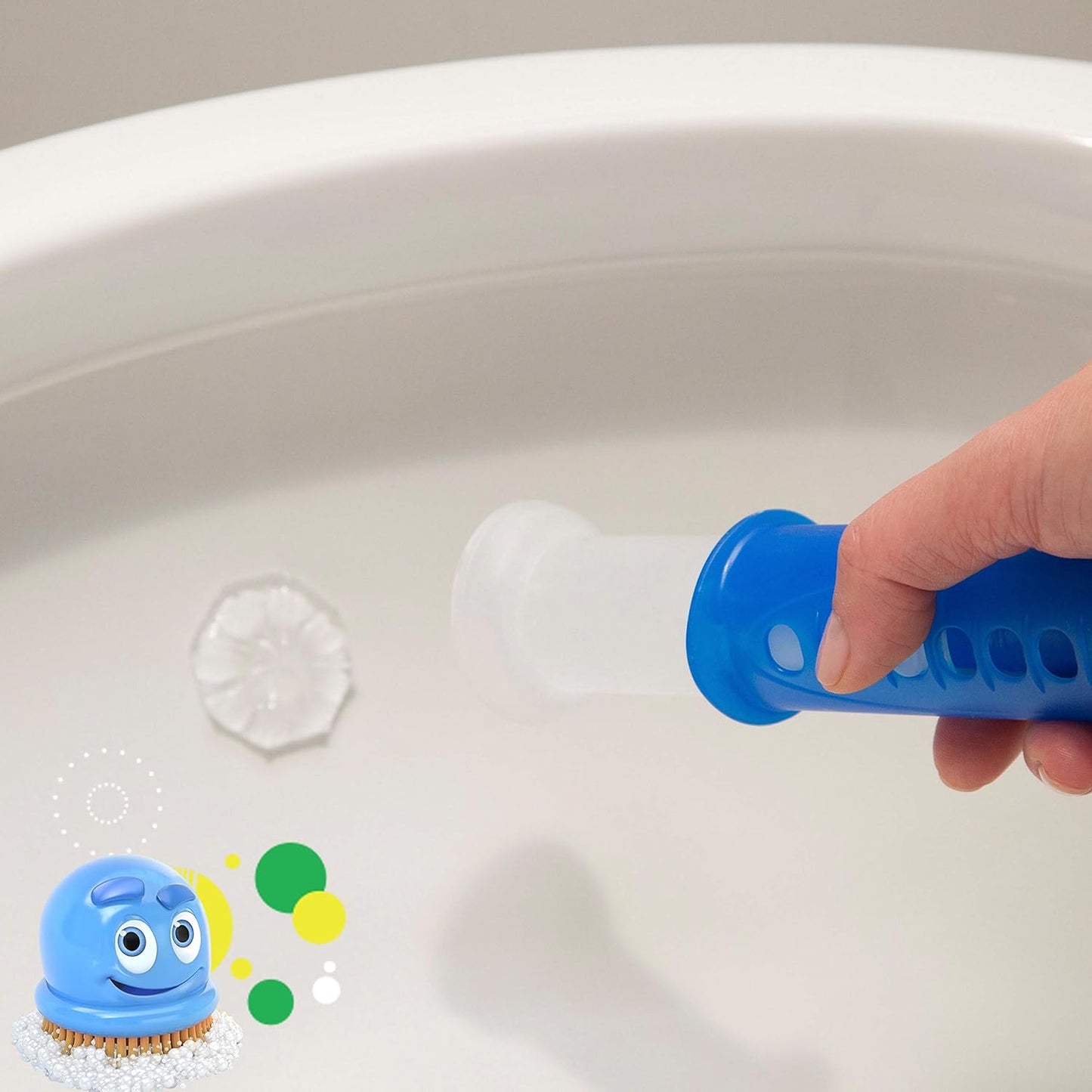 Scrubbing Bubbles Fresh Gel Toilet Bowl Cleaning Stamps, Helps Keep Toilet Clean and Helps Prevent Limescale & Rings, Lavender Scent, 1 Dispenser with 6 Fresh Gel Stamps