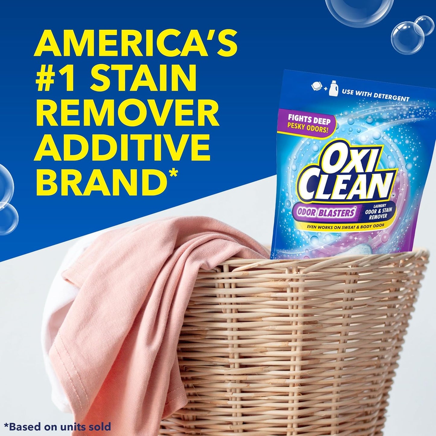 OxiClean Odor Blasters Odor and Stain Remover Laundry Power Paks, 24 Ct
