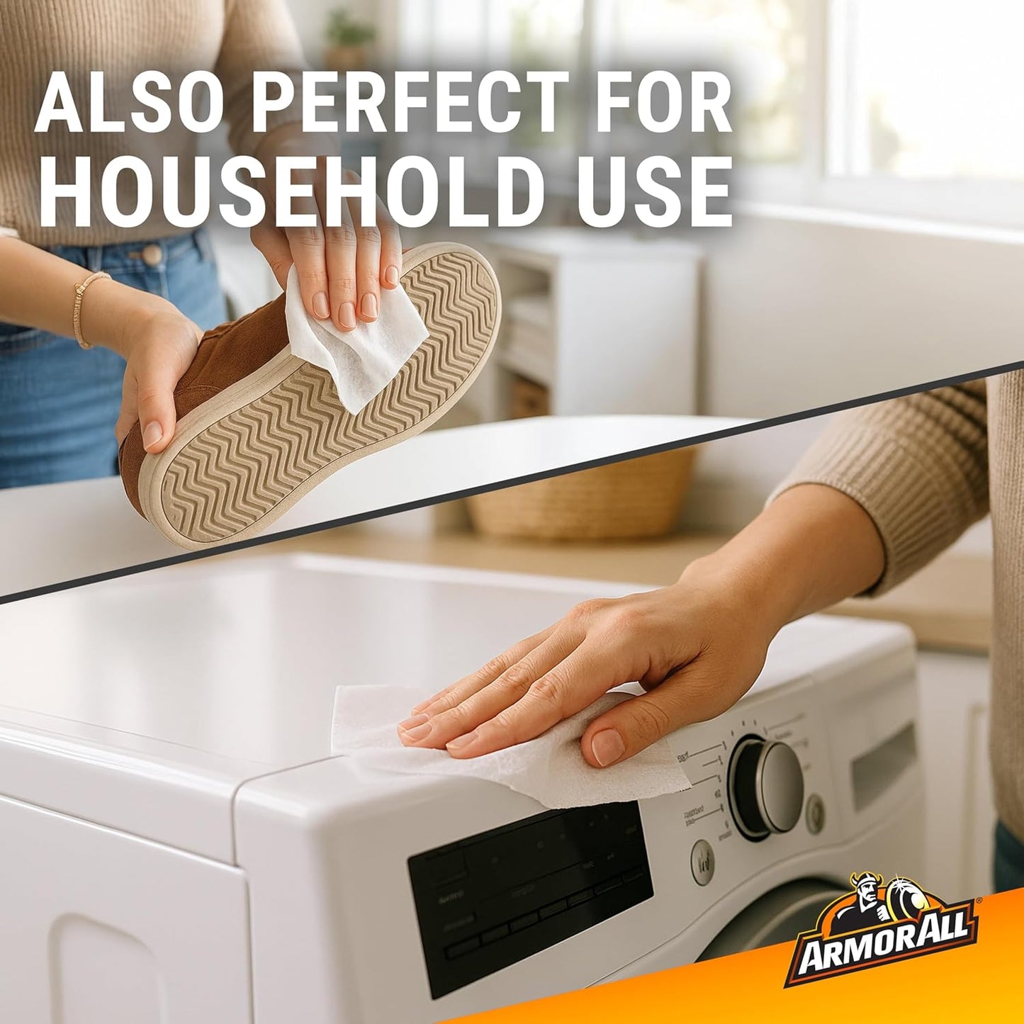 Armor All Car Cleaning Wipes, Wipes for Car Interior and Car Exterior, 90 Wipes Each