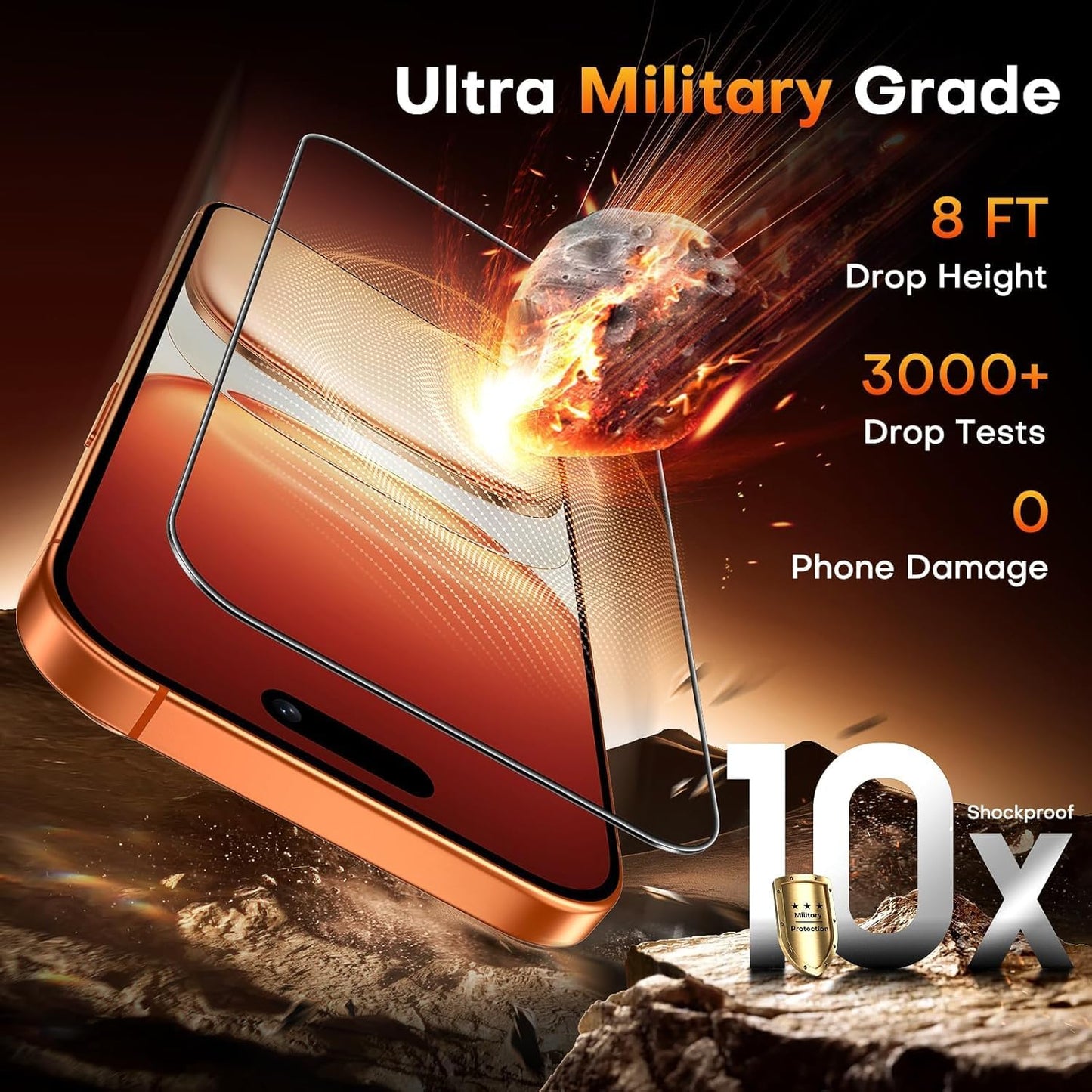 TOCOL for iPhone 17 Pro Max Screen Protector 6.9-Inch Instant Installation Tempered Glass HD Clear Full Coverage Protection for iPhone 17 Pro Max / 16 Pro Max Screen Protector Case Friendly 2 Pack