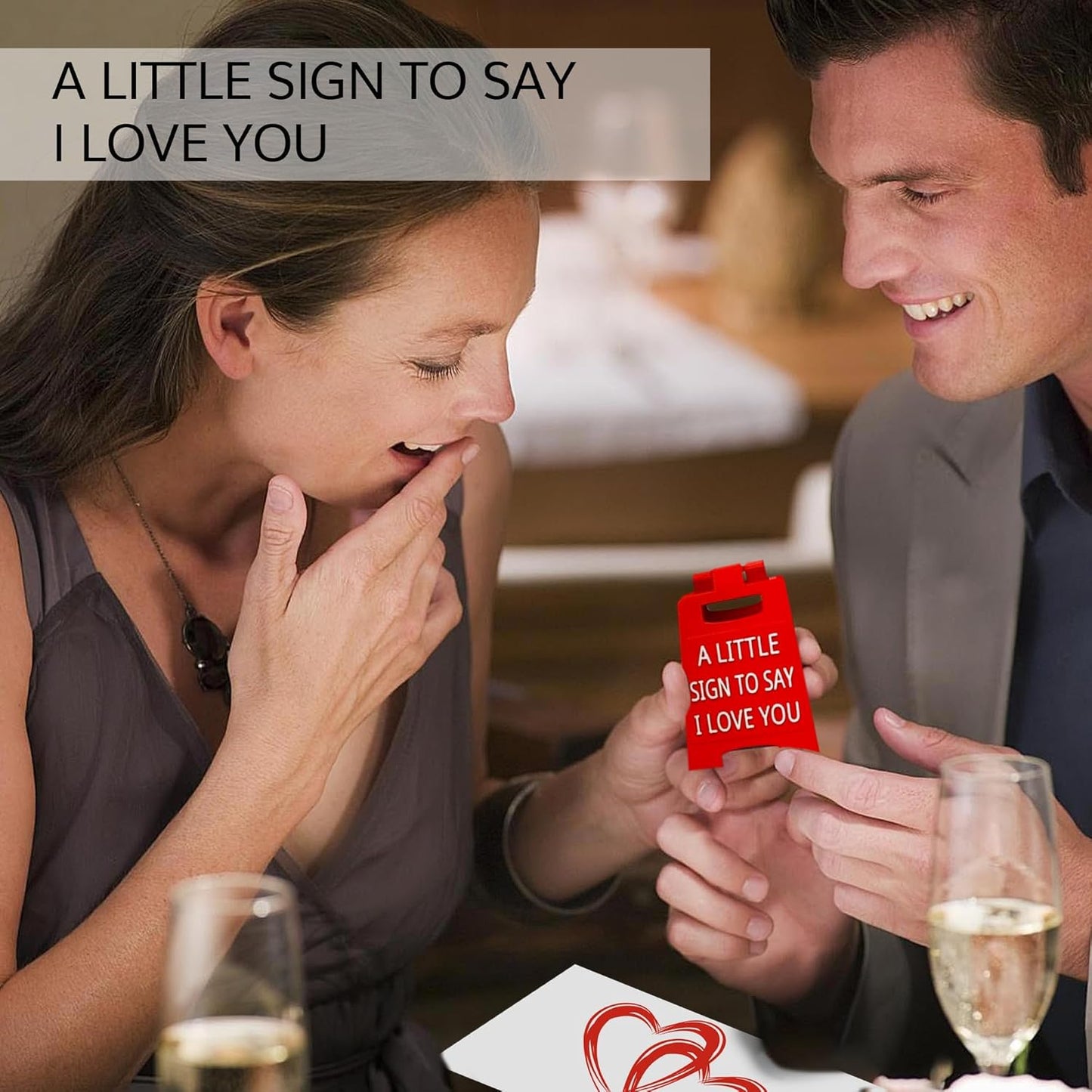 Mini Sign Valentine's Decoration Anniversary Present - Valentines Day Romantic I Love You Sign - Fun Boyfriend - Cute Birthday, Christmas, Wedding Gift for Girlfriend, Wife, Fiancee