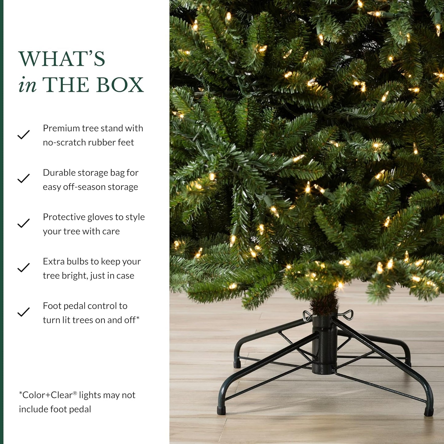 Balsam Hill 4.5ft Pre-Lit Classic Blue Spruce - Artificial Christmas Tree with 300 Clear Incandescent Lights, Easy Plug Technology, Premium Stand & Storage Bag for Indoor Holiday Decorating