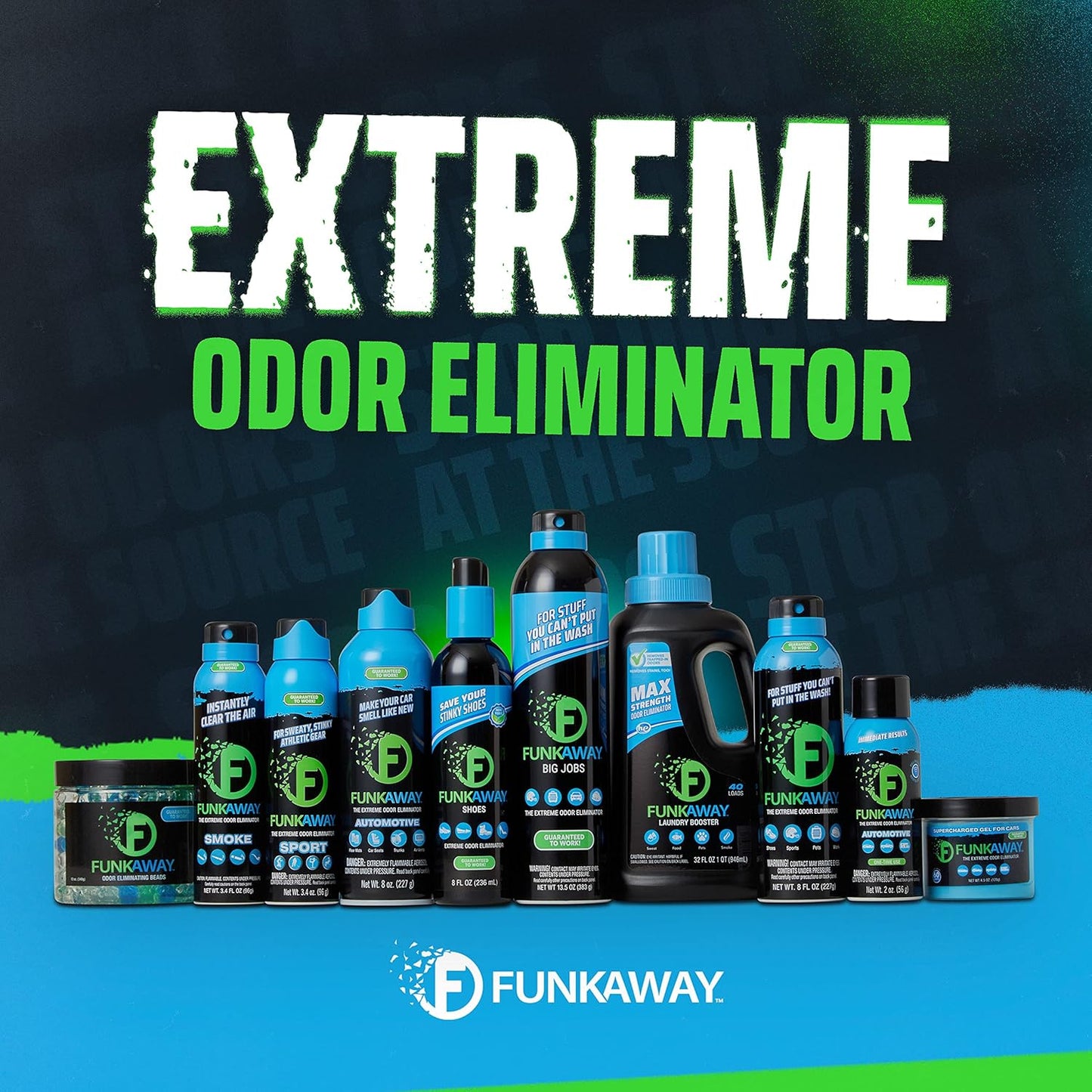 FunkAway Odor Eliminating Beads, 12 oz., Supercharged Odor Absorbing Beads for the House, Car or Gym, Eliminate Smoke, Pet and Bathroom Odors for Long-Lasting Results