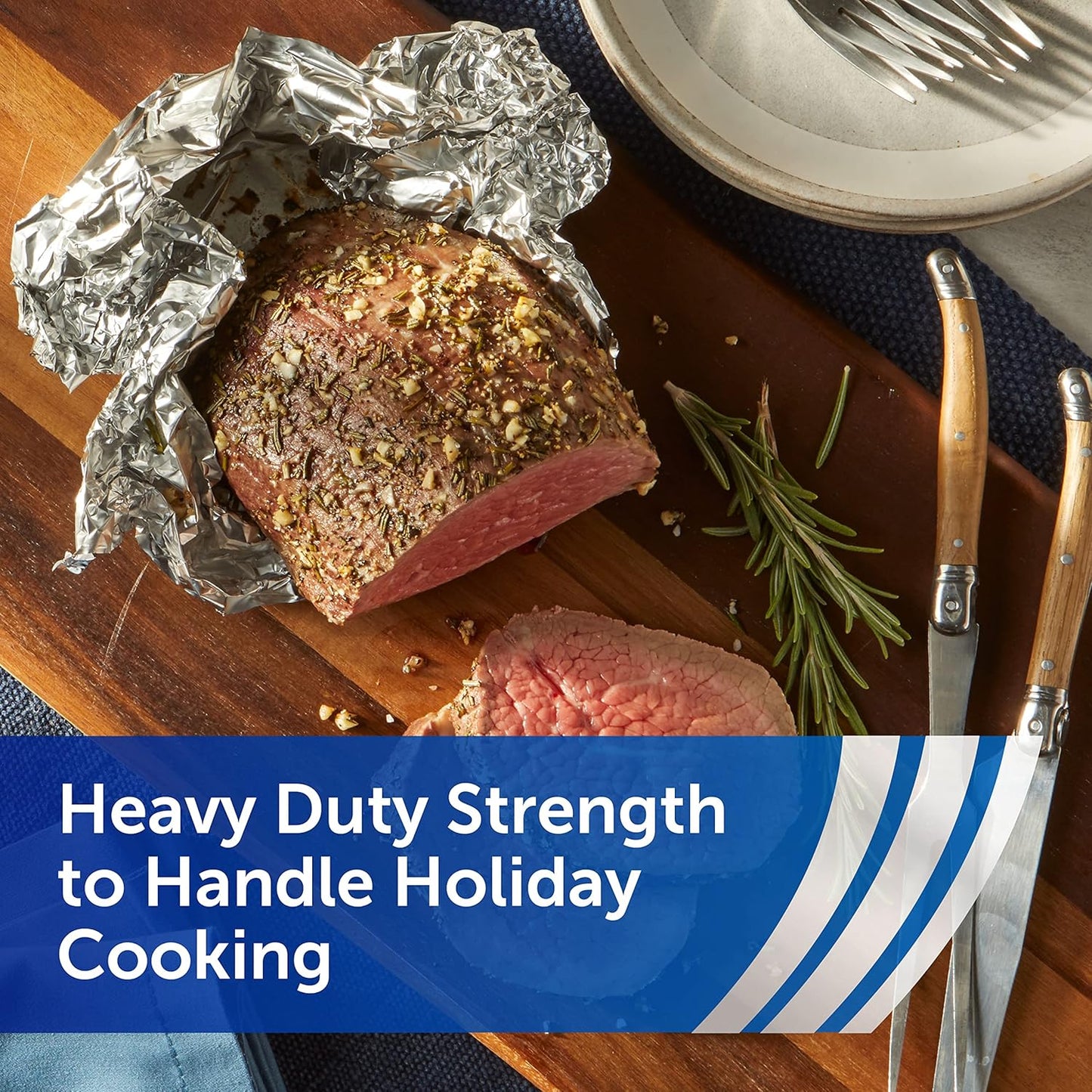 Reynolds Wrap Heavy Duty Aluminum Foil Roll, Thick Heavy Duty Foil for Added Strength and Durability, Secure Easy Open and Close Tab, 12 Inches Wide, 50 Sq. Ft.