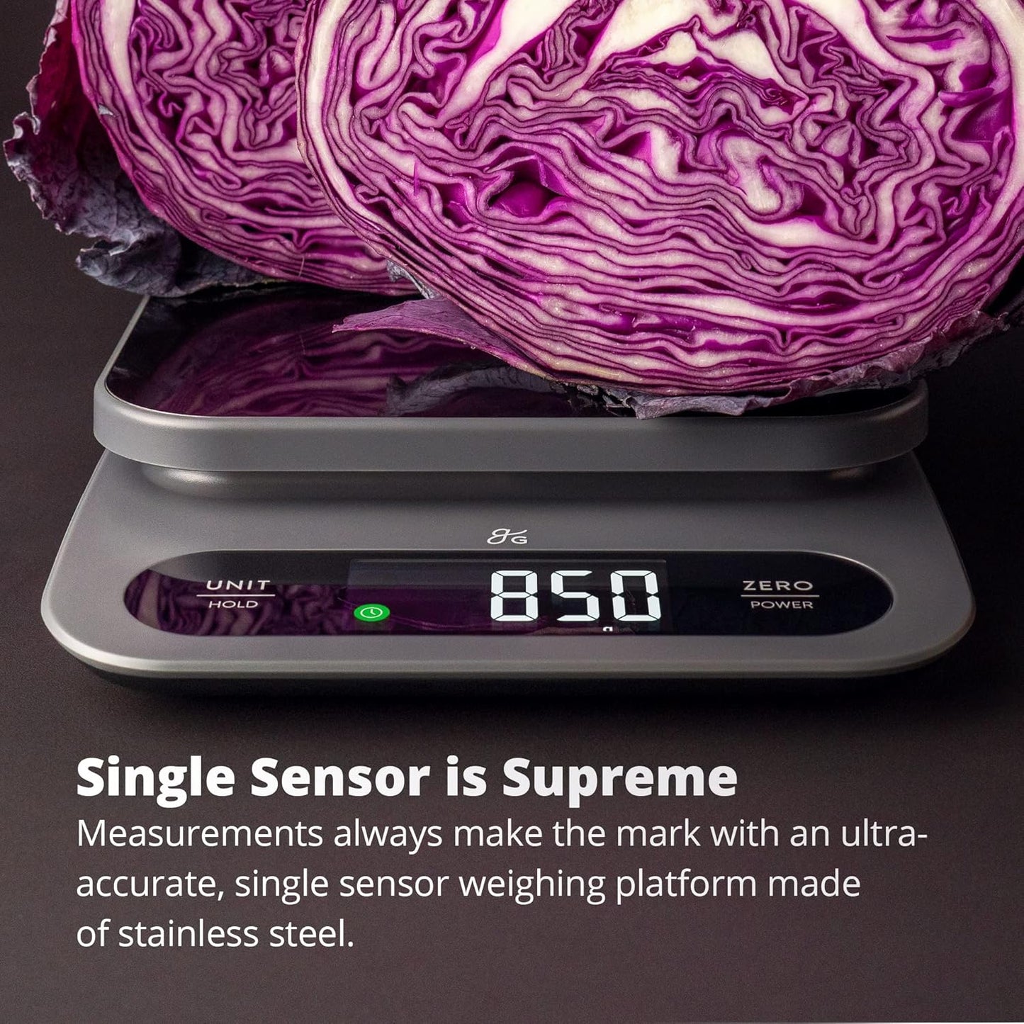 Greater Goods High Capacity Kitchen Scale, 10kg/22lb Capacity Food Scale for Bulk Cooking & Baking, Touch Controls, Hi-Def LCD, Stainless Steel Platform, Precise to 1g