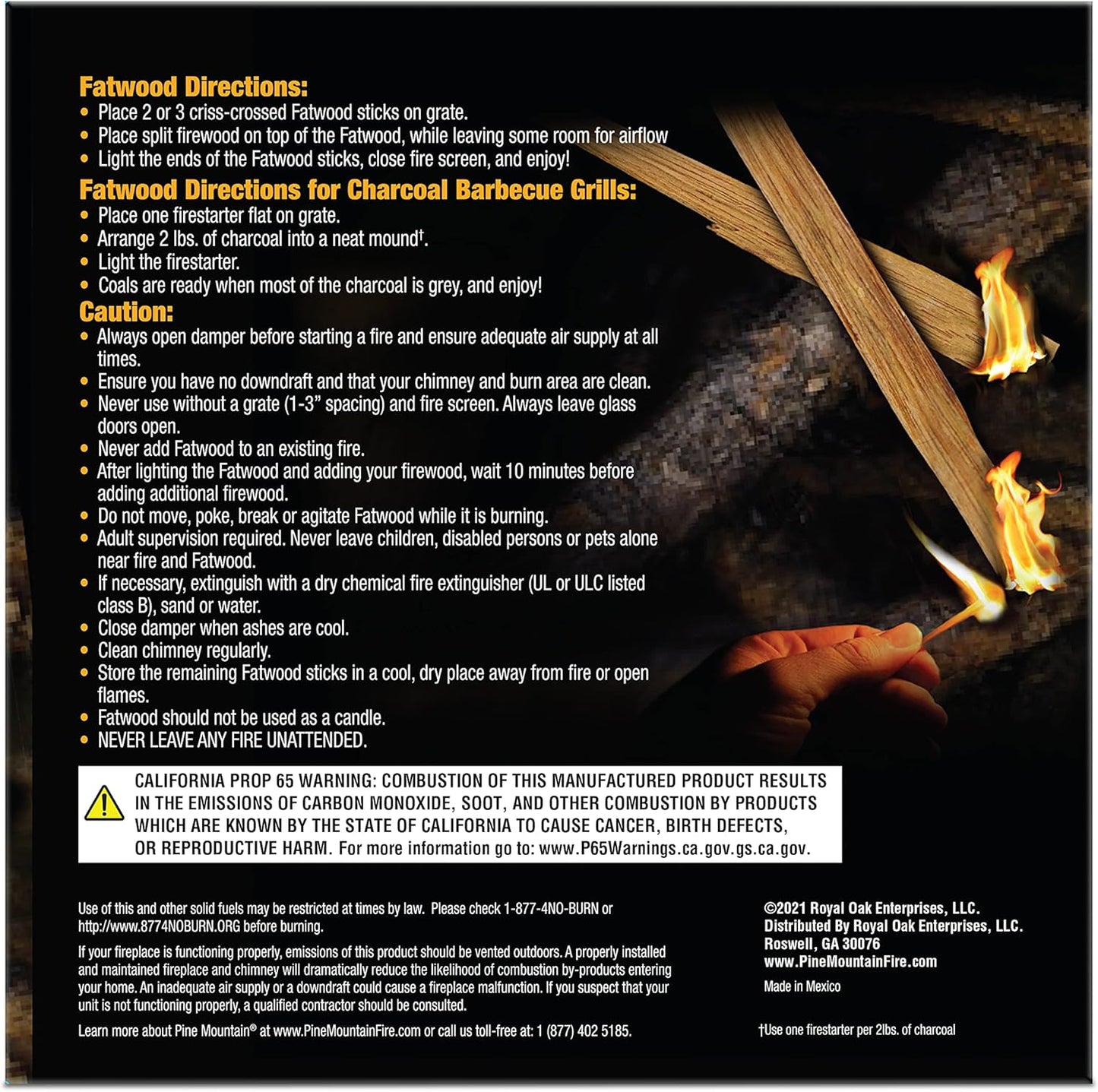 Pine Mountain StarterStikk 100% Natural Fatwood Firestarting Sticks, 5 Pound Natural Firestarting Wood Sticks for Campfire, Fireplace, Wood Stove, Fire Pit, Indoor and Outdoor Use