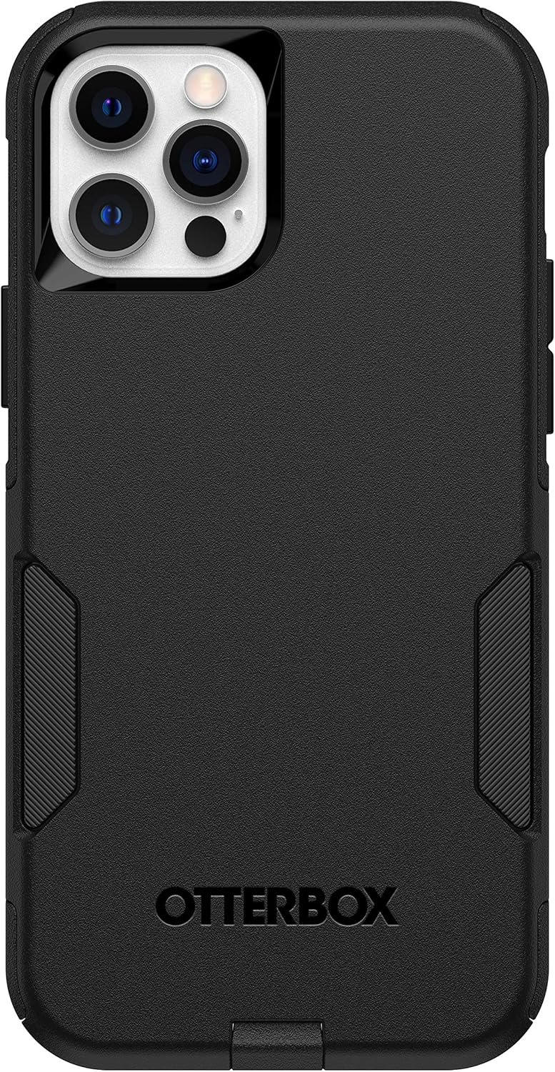 OtterBox iPhone 12 & iPhone 12 Pro Commuter Series Case - Black, Slim & Tough, Pocket-Friendly, with Port Protection